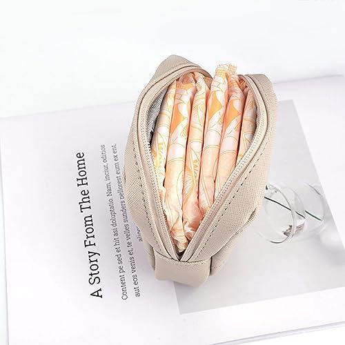 staol staol Storage Bag, Portable Sanitary Pad Bag Reusable Napkin Storage Organizer for Women Pad Pouch Bags Makeup Organizer, Khaki