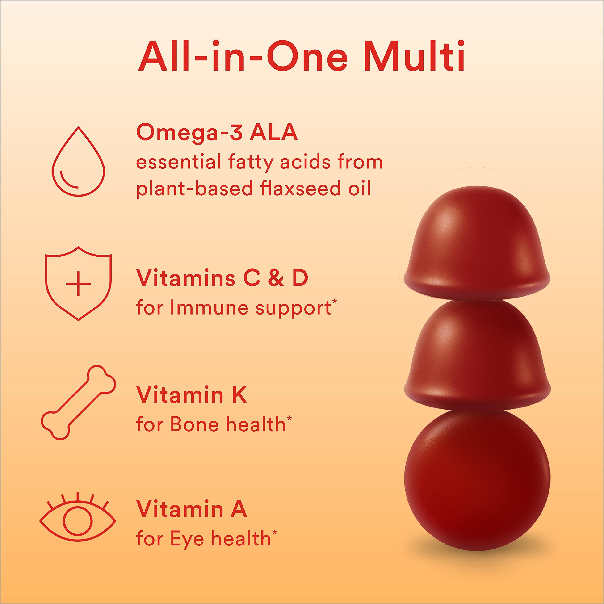 SmartyPants SmartyPants Kids Multivitamin Gummies, Sugar Free: Omega 3 (ALA) & OLLY Kids Chillax, Magnesium Gummies Plus L-Theanine, Lemon Balm, Calm Chews for Kids 4+, Sherbet Flavor - 50 Count (Pack of 1)