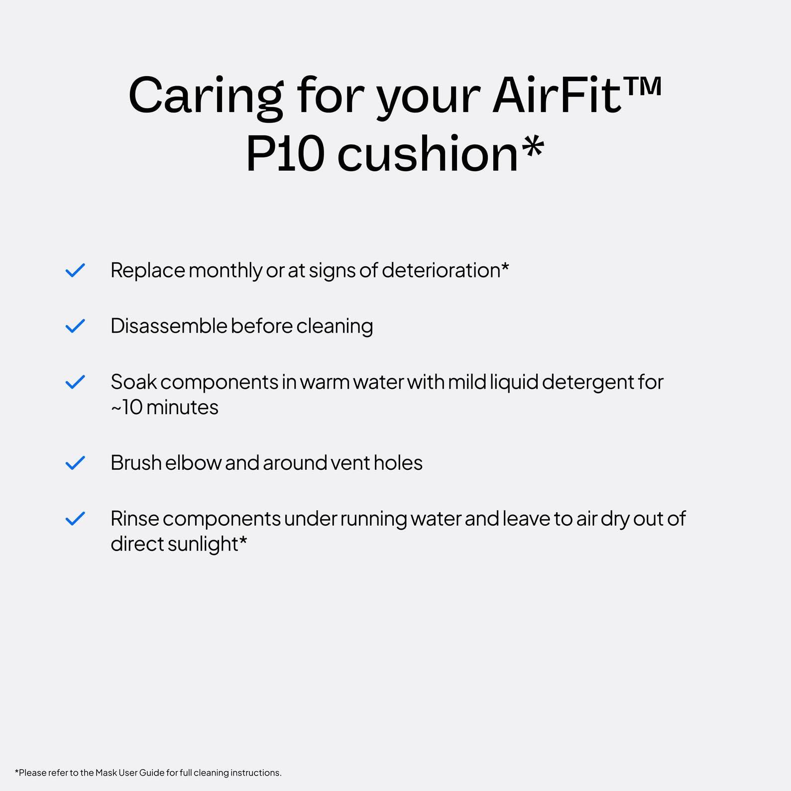 ResMed ResMed P10 Nasal Pillow Cushion - Replacement Silicone CPAP Mask Cushion - Frame System & Headgear Not Included - Premium CPAP Accessory - X-Small