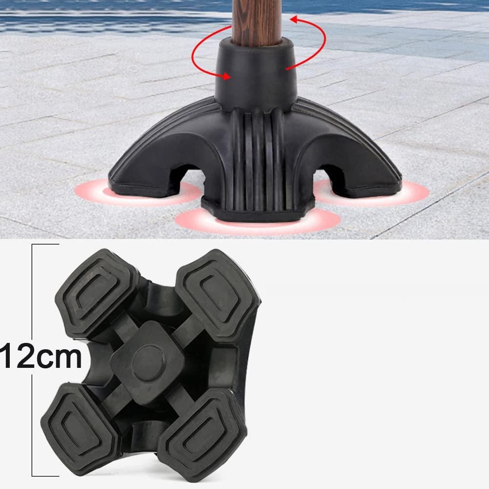 HEBEHO Wooden Quad Walking Cane for Senior, One-Piece Walking Stick, Wood Walking Stick for Men and Women with Four-Legged Base, with Wrist Rope (Size : 90cm/35.4in)