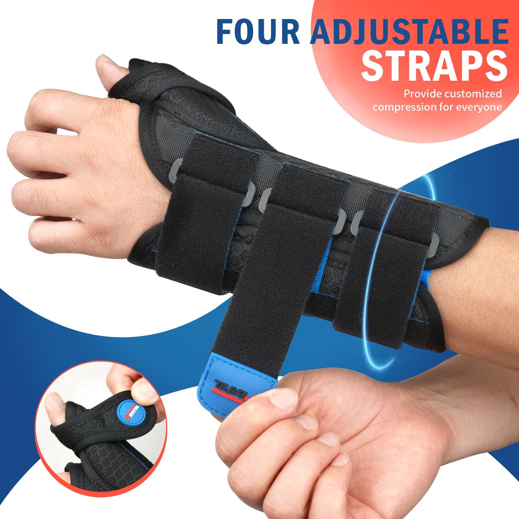 FEATOL FEATOL Carpal Tunnel Wrist Brace Night Support, Wrist and Thumb Brace for Dequervain\'s Tenosynovitis, Tendonitis, Arthritis, Thumb Spica Splint Left Hand-Medium/Large-Women and Men