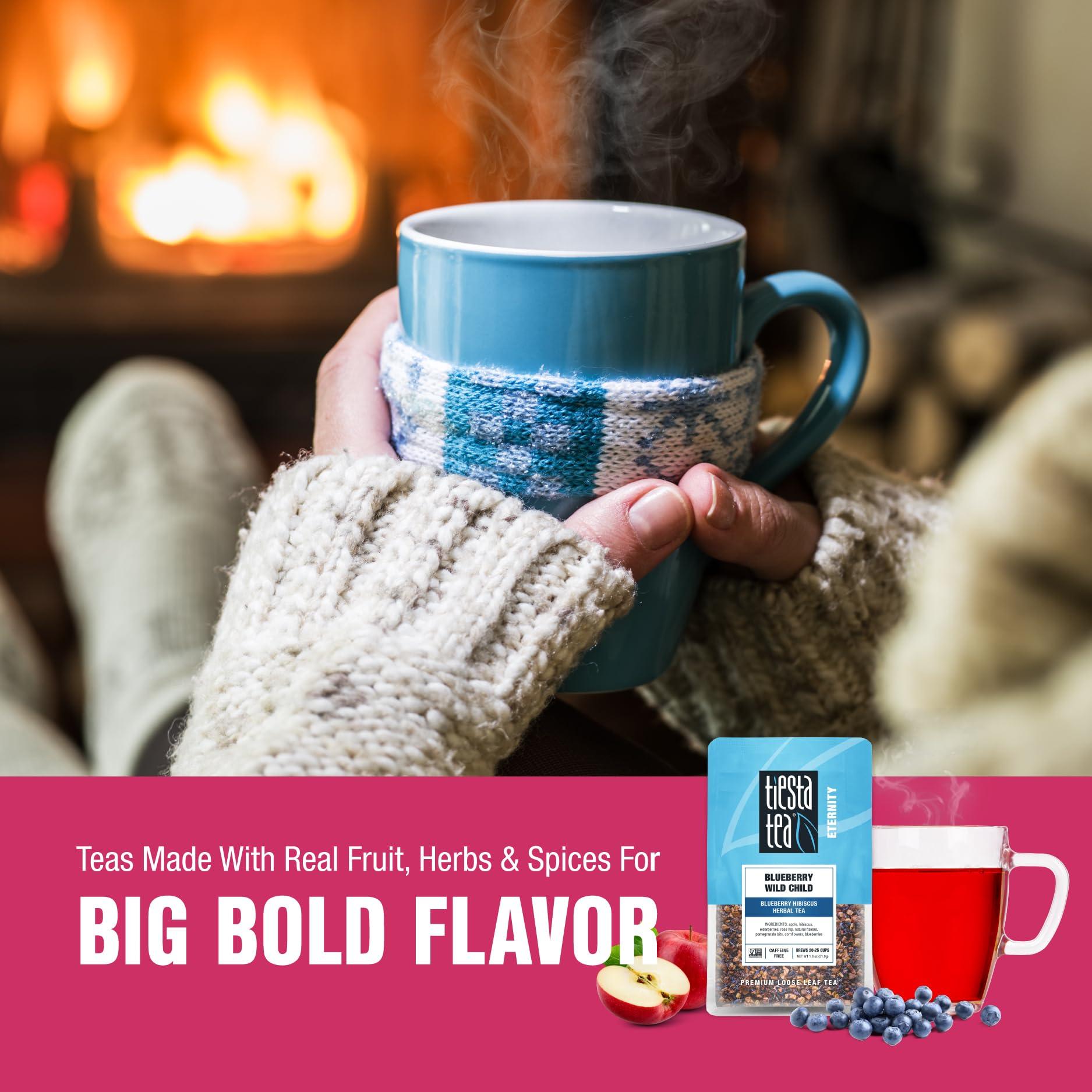 Tiesta Tea Tiesta Tea - Tiesta\'s Top Loose Leaf Tea Gift Box | Medium Caffeinated Tea Variety Pack | Make Hot & Iced Tea | 3 Pouches of Assorted Tea Blends with Green, Herbal, Fruity & Lavender Tea Bags