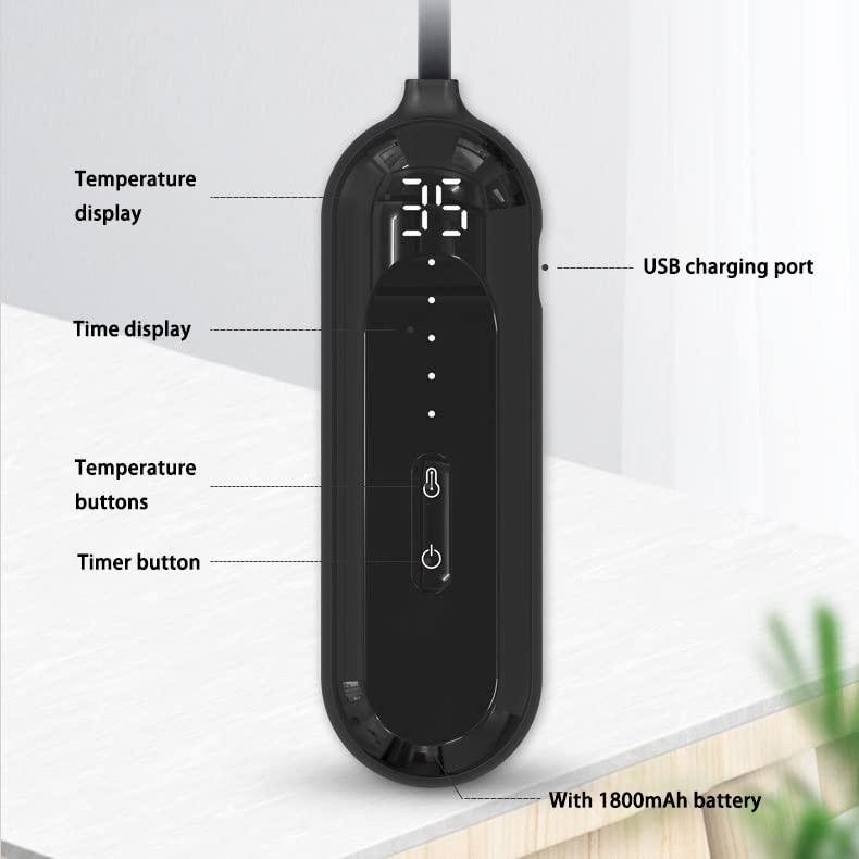 BINOXY Heated Eye Mask,USB Steam Warm Compress for Puffy Eyes Adjustable Temp Sleep Eye Mask for Dry Eye, Chalazion, Blepharitis, Stye (Color : B, Size : 21 * 9cm)