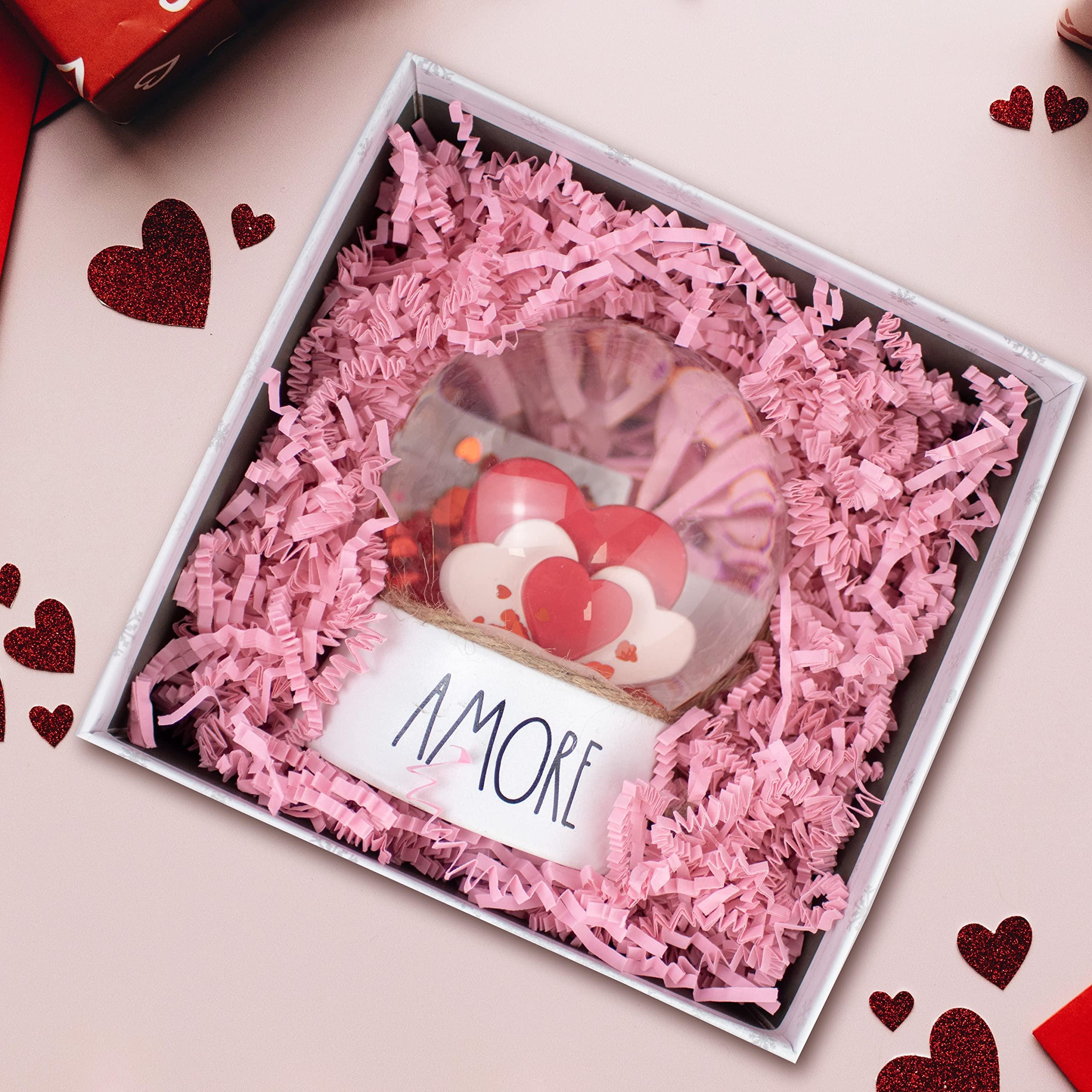 MagicWater Supply MagicWater Supply - White & Light Pink (1 LB per color) - Crinkle Cut Paper Shred Filler great for Gift Wrapping, Basket Filling, Birthdays, Weddings, Anniversaries, Valentines Day