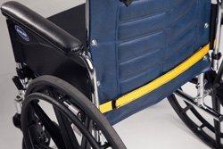 Secure Secure SWSC-1 High Density Wedge Wheelchair Seat Cushion with Safety Strap - Pressure Reducing Inner Foam Core Support with Non Slip Cover to Prevent Forward Sliding