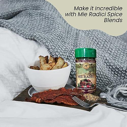 Mie Radici Mie Radici Variety Pack of Spices Blends - Fresh Dried Herbs - No Salt or Chemicals Added - Comes in Various Flavors | Original Sicilian Spice, Award Winning Pizza Blend, Sicilian Meatball Blend (Lemon Basil + Meatball + Sicilian + Pizza Sauce)