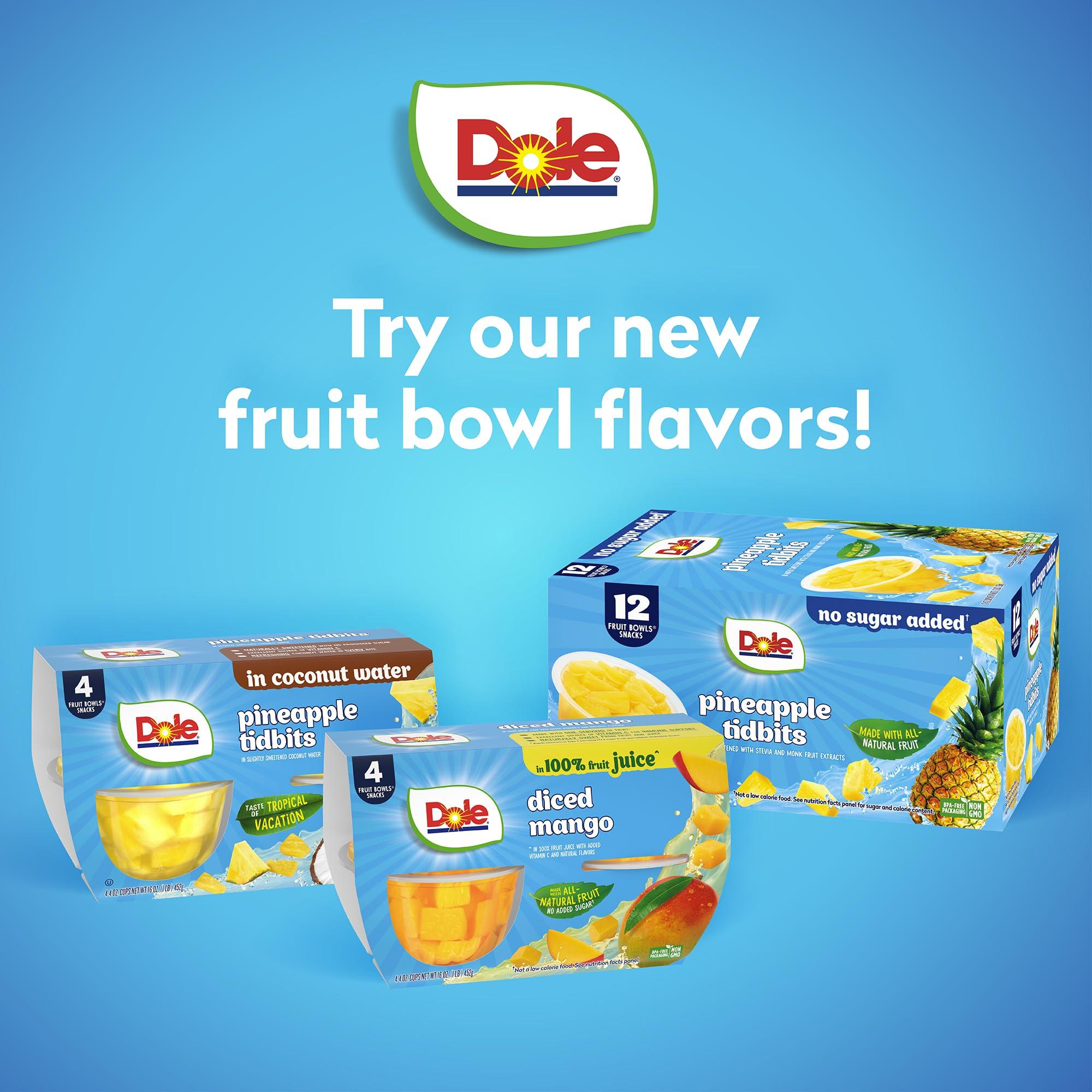 Dole Dole Pineapple Tidbits, 4 Oz, 4 Ct
