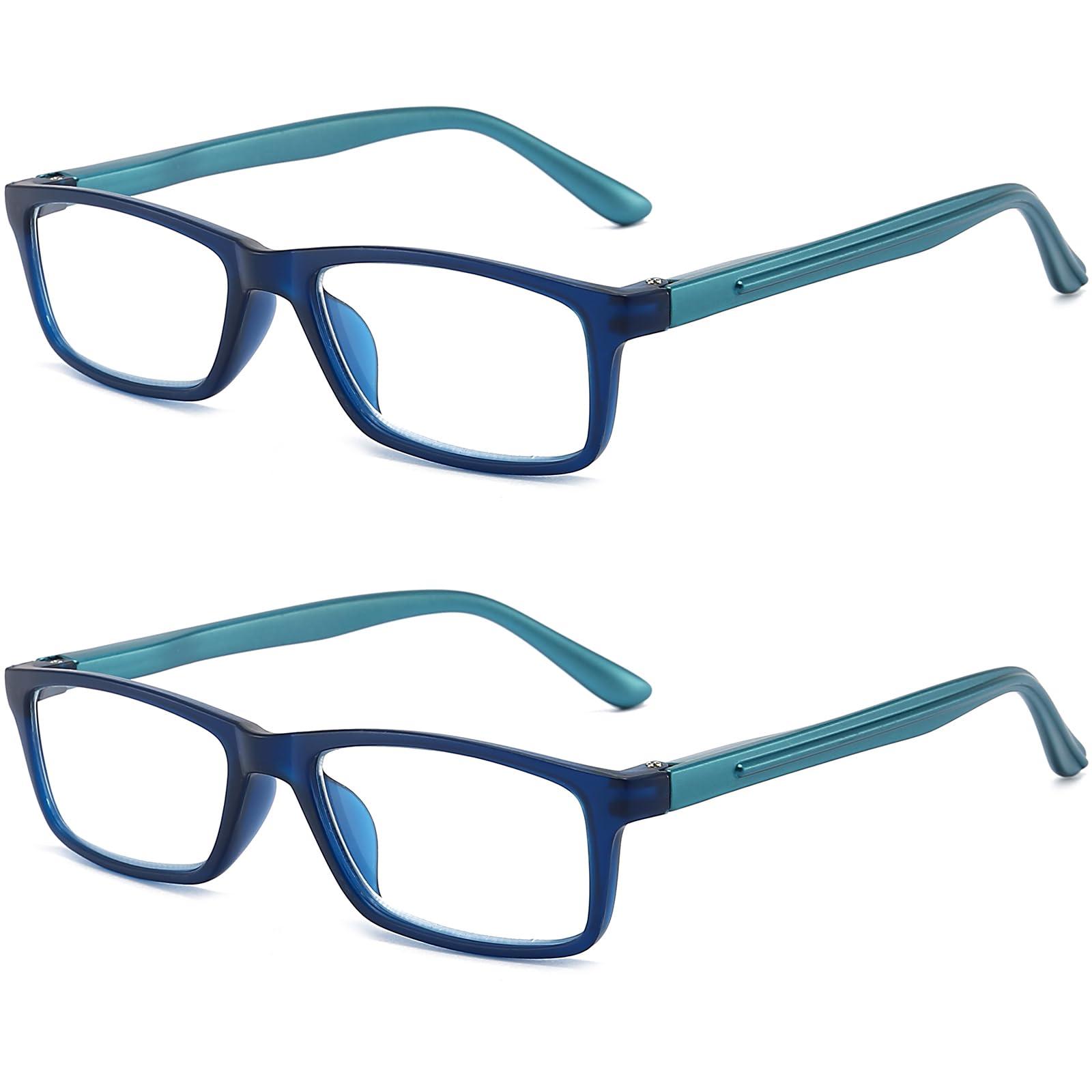 RaoOG RaoOG Reading Glasses Men Women Blue Light Blocking - 2 Pack Anti-blue Readers for Women UV Protection Eyeglass +2.0