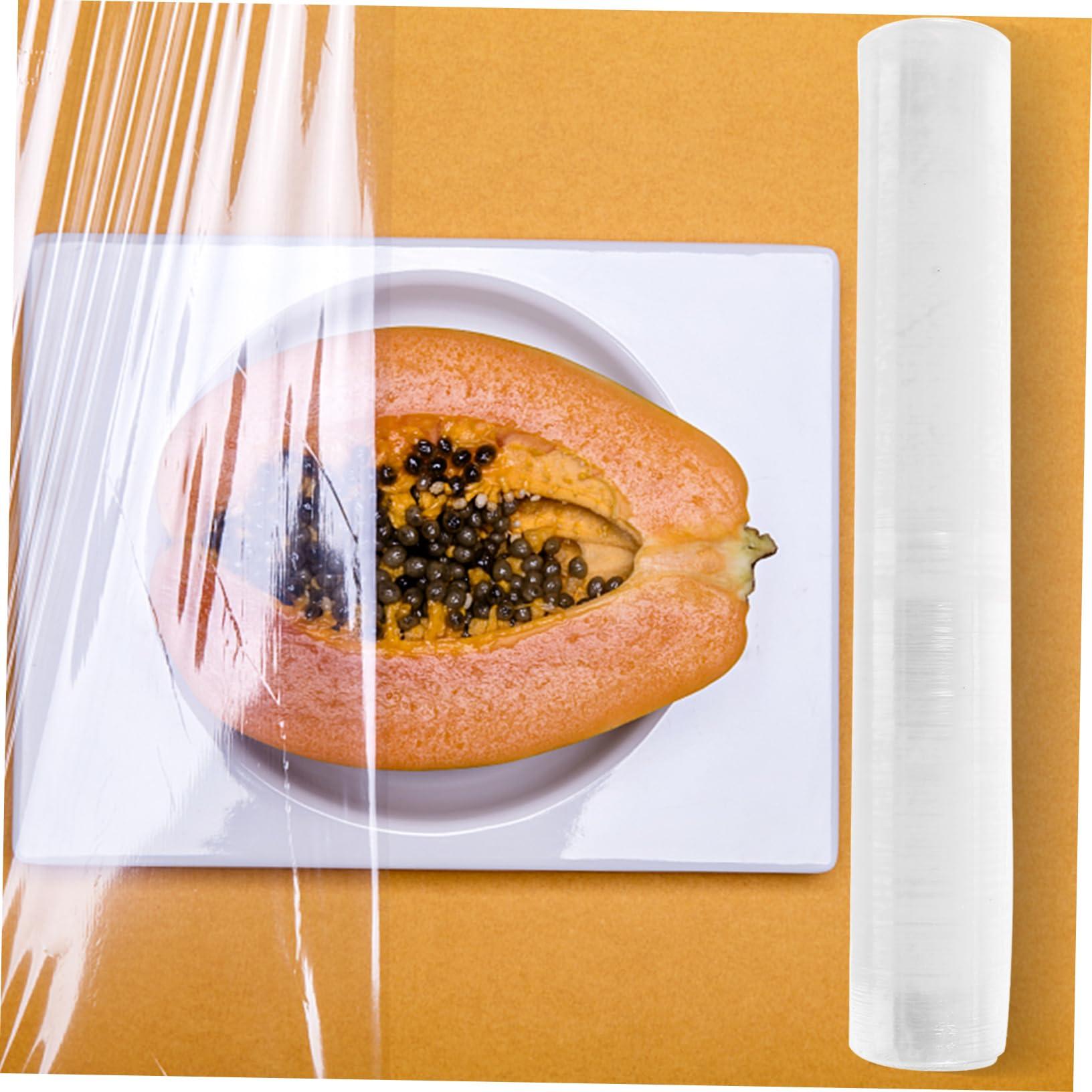 FOMIYES FOMIYES 50M Food Grade Plastic Cling Wrap for Kitchen and Food Preservation 30cm Wide Disposable Cling Film Long Roll for Sealing Food Jars and Leftovers Ideal for Home Use