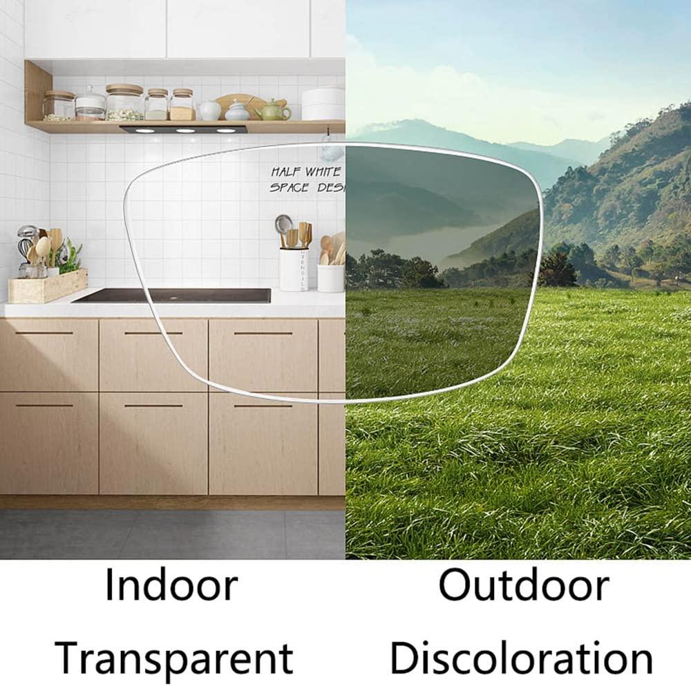 DDXW DDXW Photochromic Reading Glasses Men Transition Sunglasses Multifocus Metal Half Frame Eyeglasses Black Fashion Reading Sunglasses (Size : +2.50)