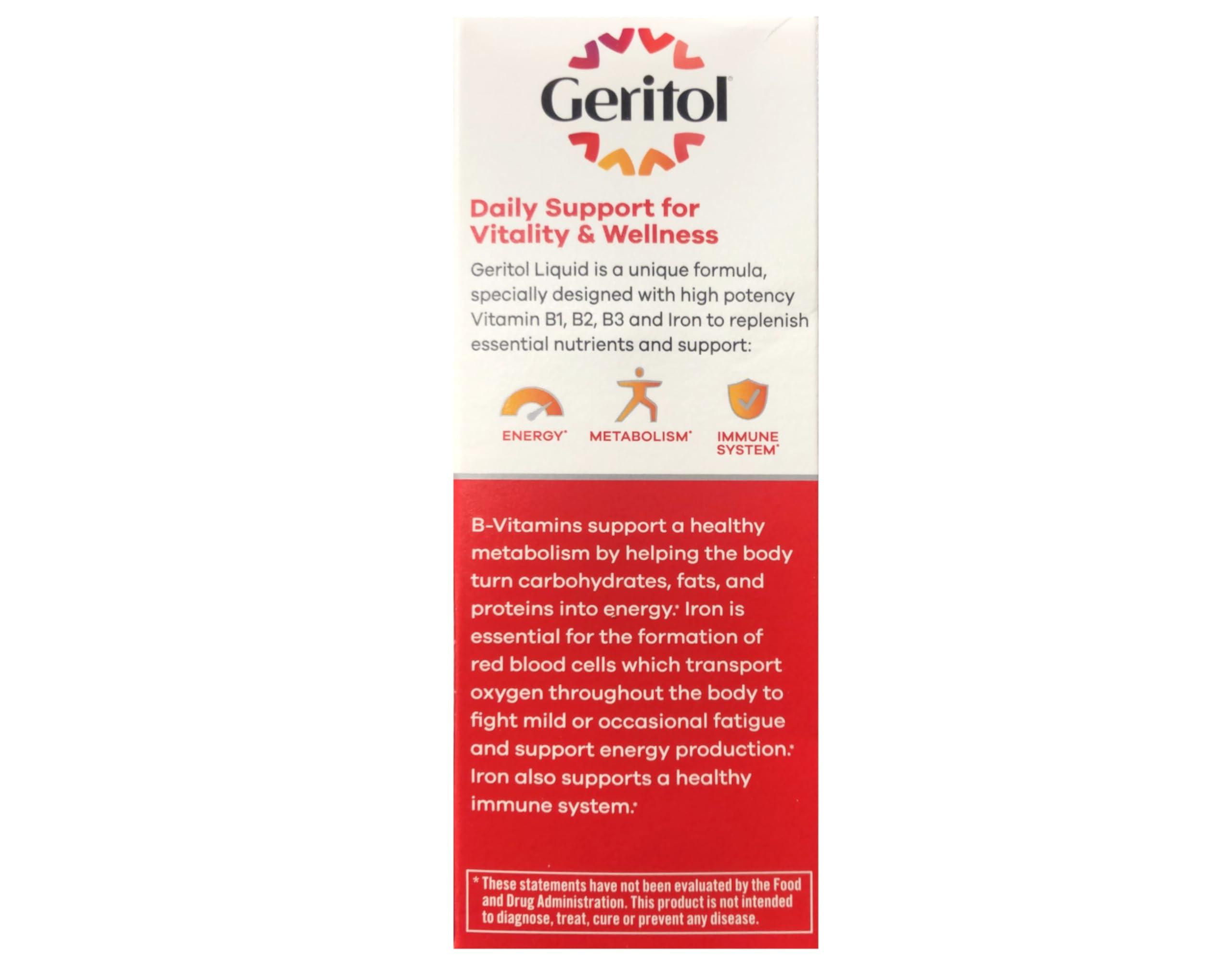 Geritol Geritol Liquid Energy Support B-Vitamins 12 oz (Pack of 5)