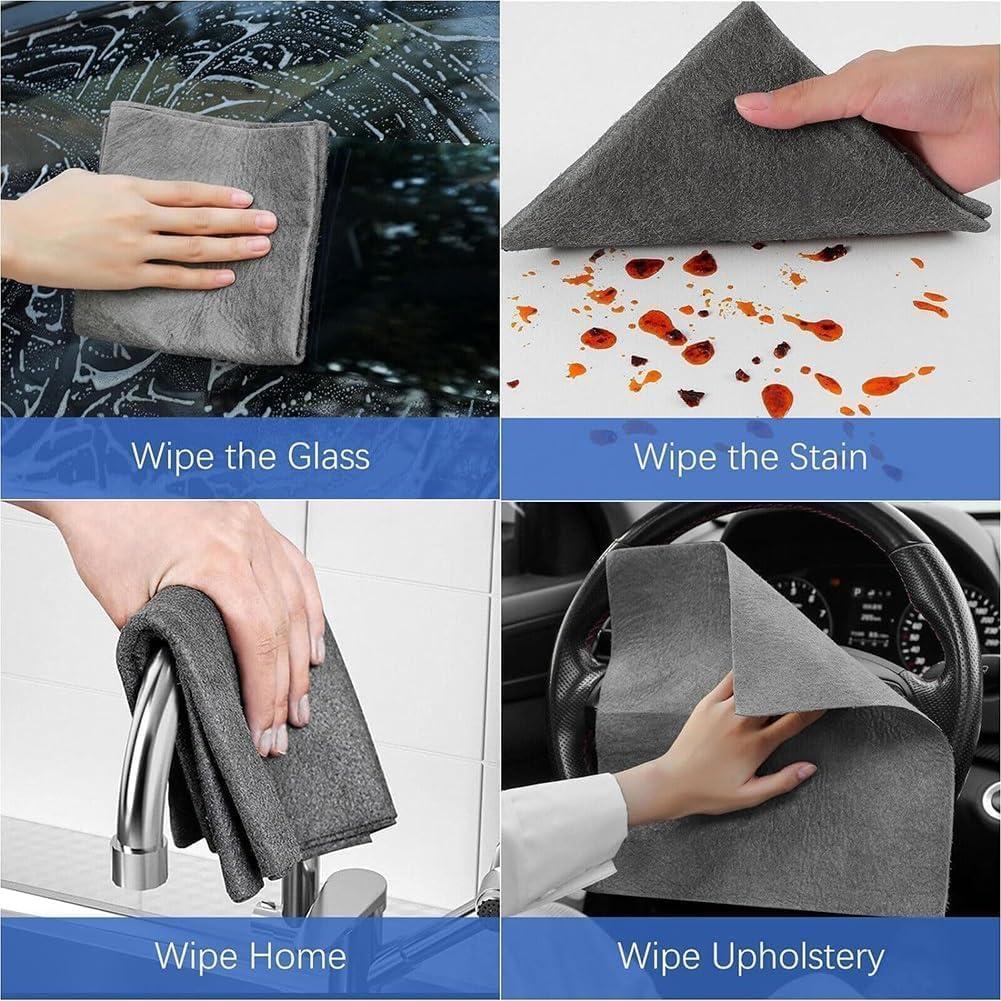 NHGEY Streak Free Microfiber Magic Cleaning Wipes, Microfiber Magic Cleaning Wipes, Thickened Magic Cleaning Cloth (15 PCS)