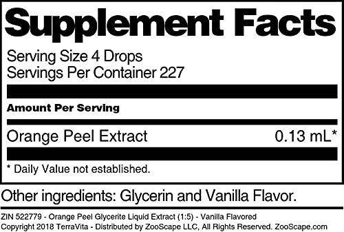 TerraVita Orange Peel Glycerite Liquid Extract (1:5) - Vanilla Flavored (1 oz, ZIN: 522779)