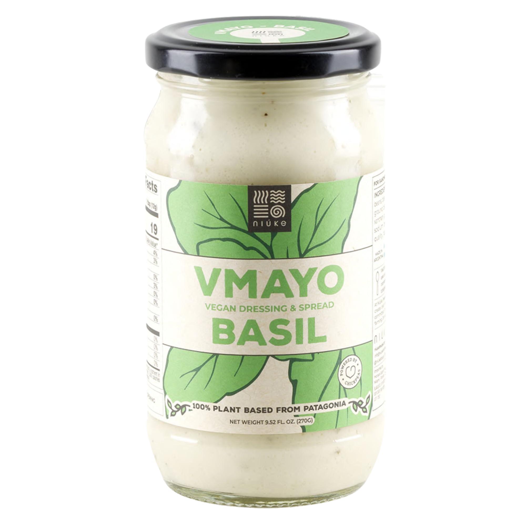 NIUKE NIUKE VMAYO Basil Vegan Mayo - Chickpea-Powered, Herbaceous & Creamy, 9.52 oz, 6 Pack