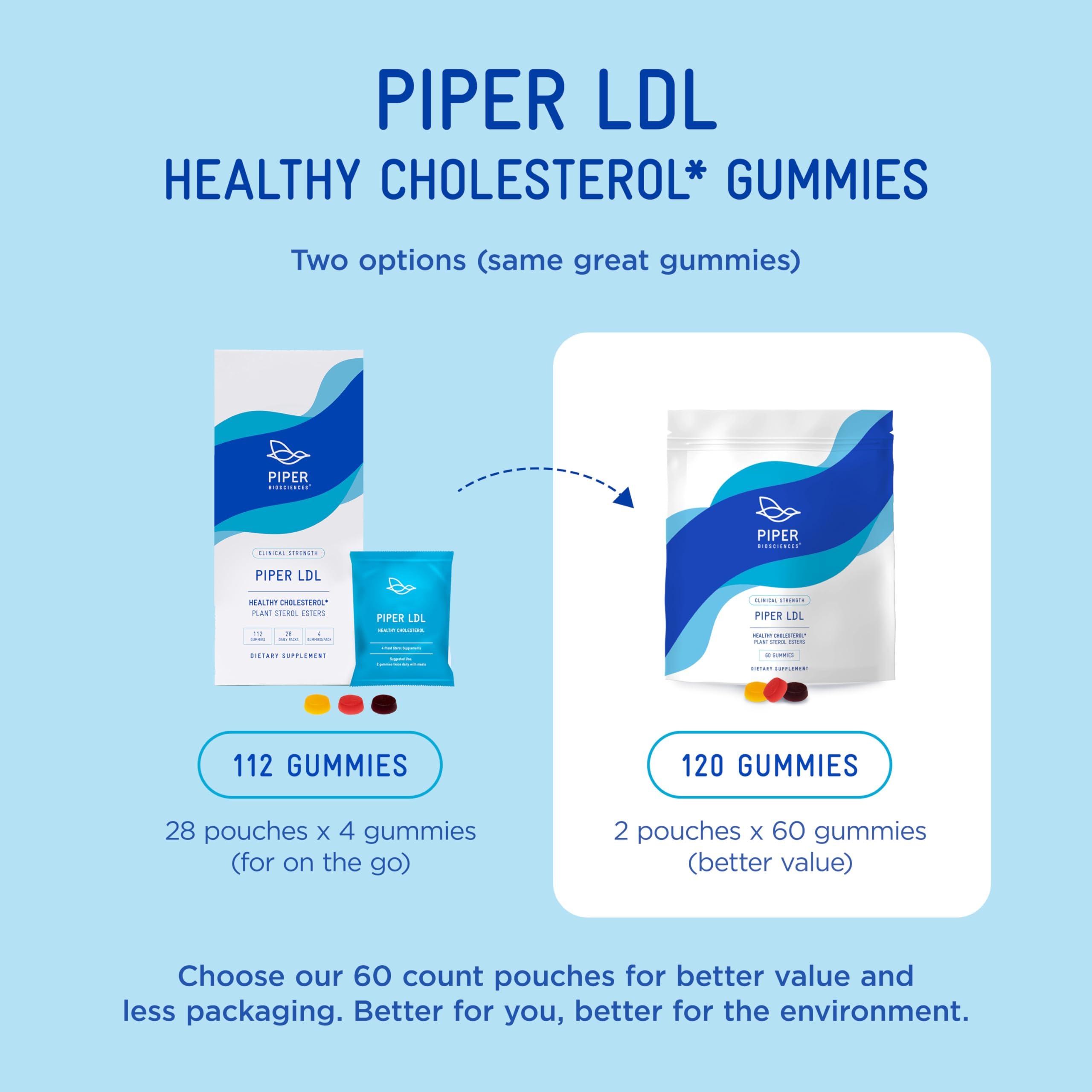 Piper Biosciences Piper Biosciences Cholesterol Health Plant Sterol Gummies: Plant Sterols Cholesterol Supplement (2 Boxes, 224 Gummies)