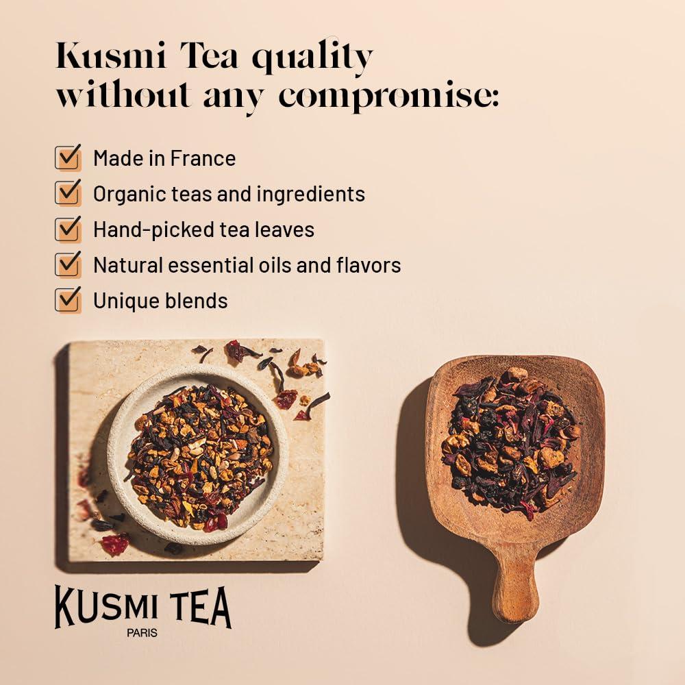 KUSMI TEA Kusmi Tea - \"The Collection\" Gift Set - 15 Iconic Kusmi Recipes + 100 Tea Bags + Tea Spoon - Organic Black, Green, White & Herbal Teas - Gift Idea for Women & Men - Loose Leaf Tea - 15 Tins of 0,9 oz
