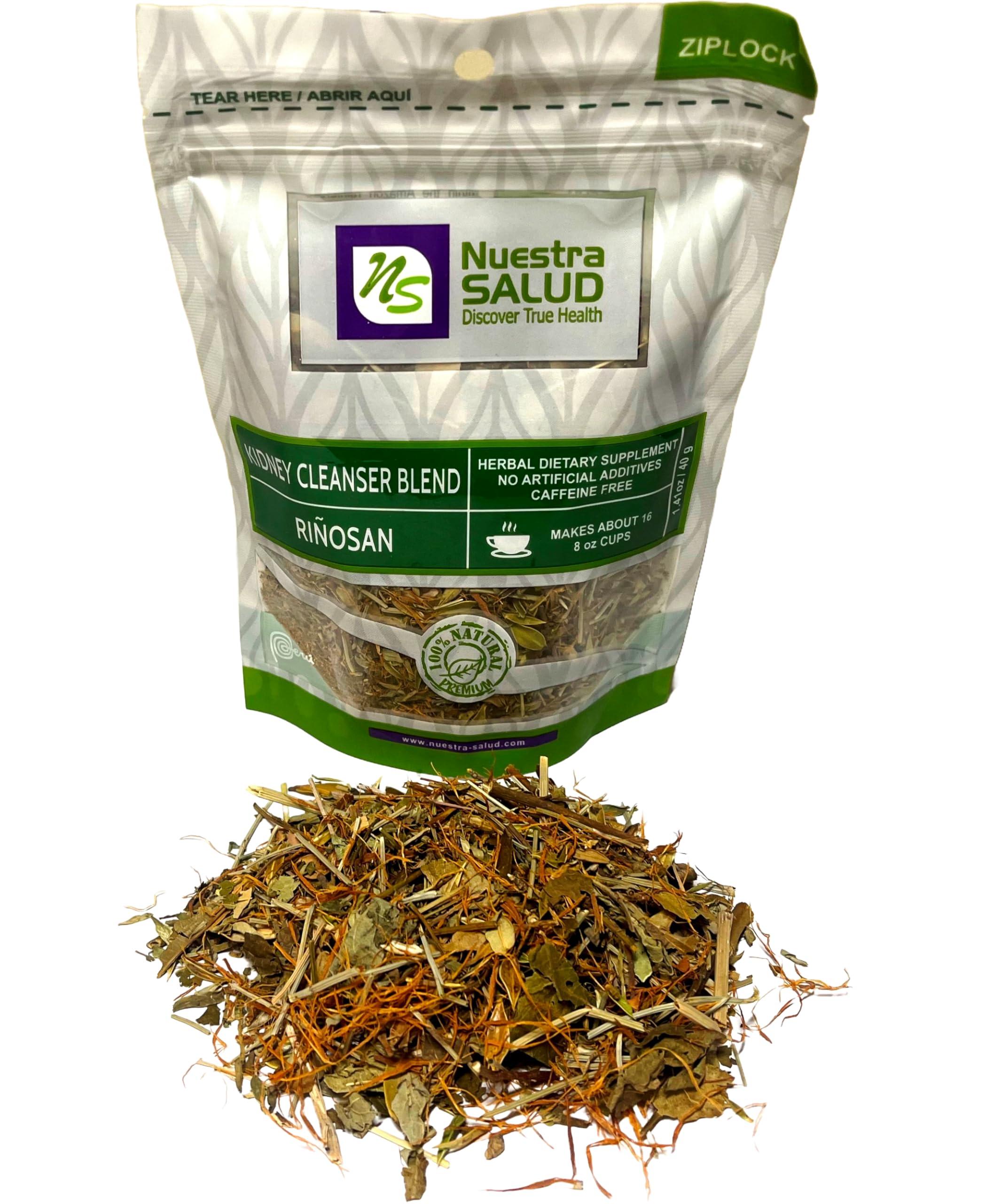 Nuestra NS Salud Kidney Cleanse Tea Natures Stone Breaker Herbal Tea Rinosan Te Blend from Peru For the Maintenance of Good Health - Zip-Lock (40g) 1.41oz - 100% Natural - Herbal Infusion