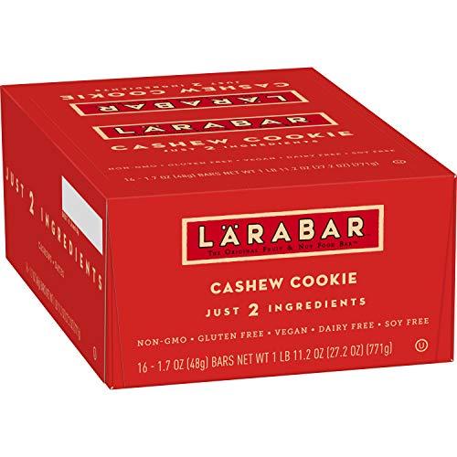 LÄRABAR Larabar Gluten Free Snack Bars Variety Box, Vegan, 8 Flavors, 1.7oz, 16ct & Fruit & Nut Bar, Cashew Cookie, Gluten Free, Vegan, 1.7 oz Bars (16 Count)