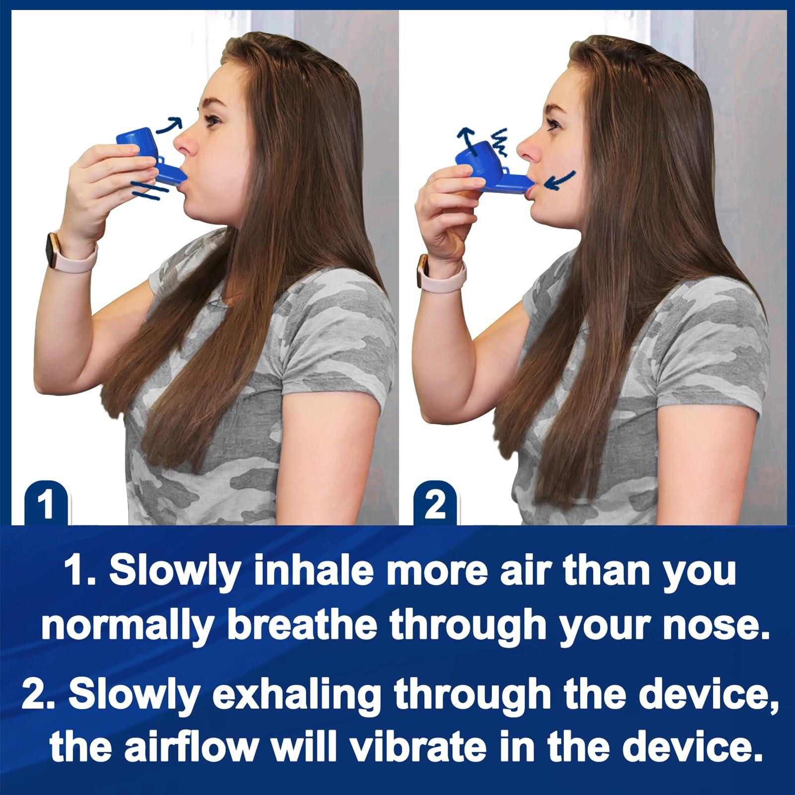 TyeinGo Lung Exerciser, Acapell Flutter Valve Device, Mucus Clearance and Lung Expansion Device, Breathing Trainer for Lung Recovery | Natural Expiratory Exerciser