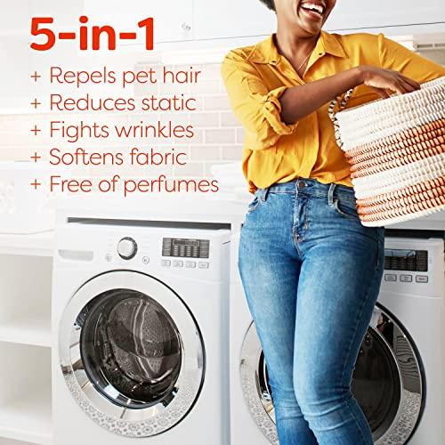 Bounce Bounce Pet Hair and Lint Guard Mega Fabric Softener Dryer Sheets with 3X Pet Hair Fighters, Unscented, 150 Count