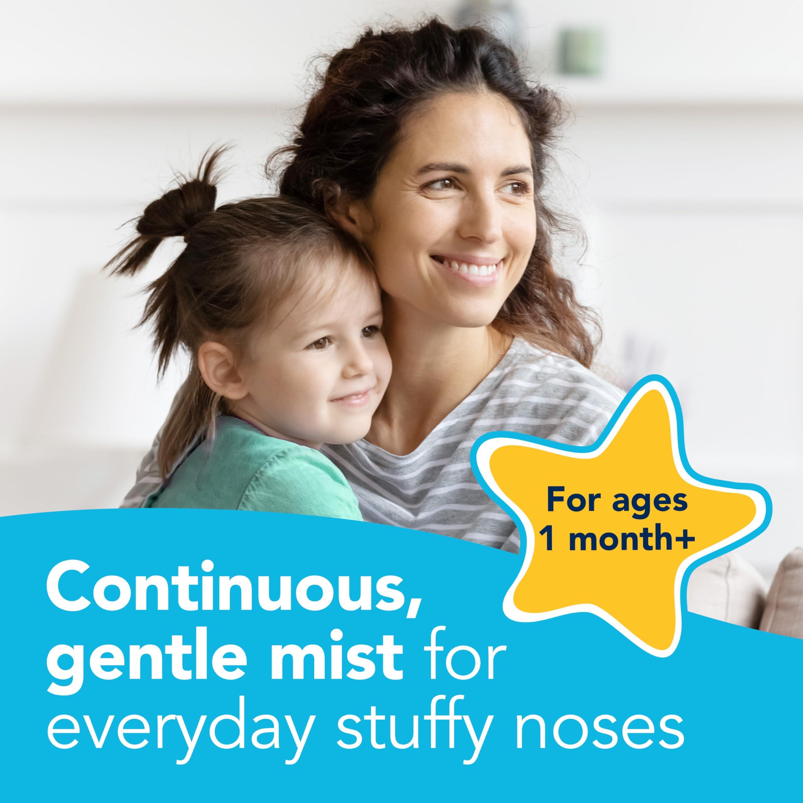 Vicks Vicks Sinex Kids Saline Easy Mist, Drug Free Saline, Ages 1 Month+, Gently Clears and Soothes Everyday Stuffy Noses, Safe for Daily Use, 1.7 OZ