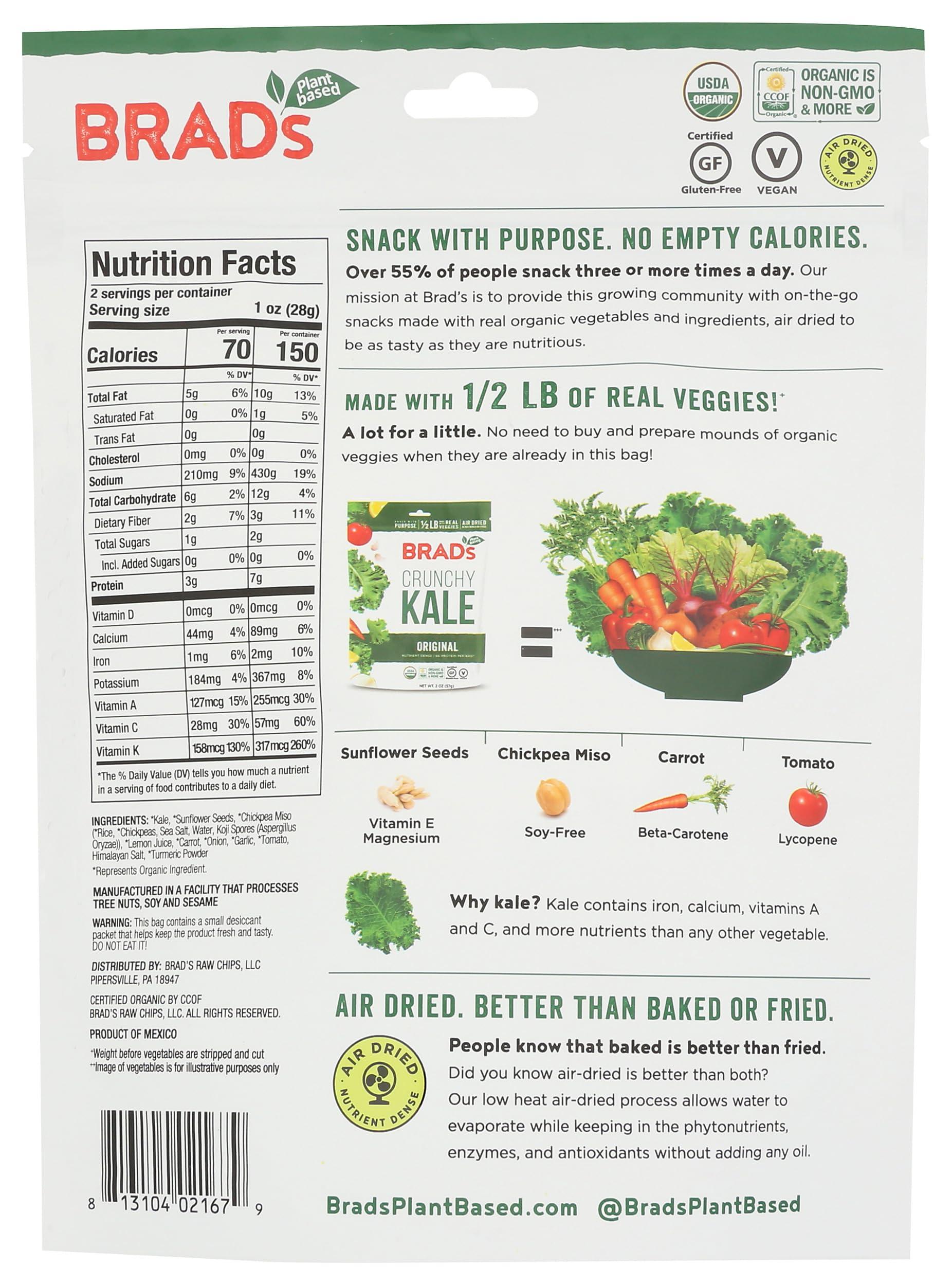 Brad\'s Plant Based Brad\'s Plant Based Kale Chips, Original, 2 Oz
