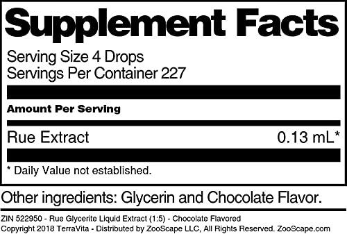TerraVita Rue Glycerite Liquid Extract (1:5) - Chocolate Flavored (1 oz, ZIN: 522950)