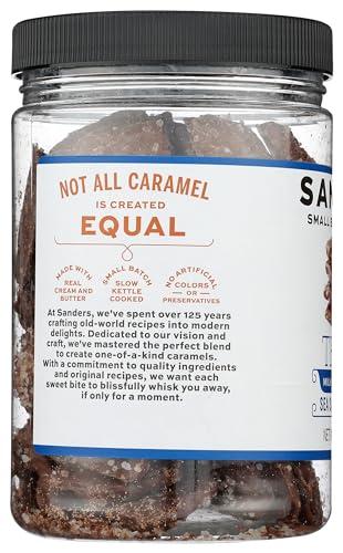 Sanders Sanders Milk Chocolate Sea Salt Caramel Thins, Kosher, 18 Ounce (Pack of 6)