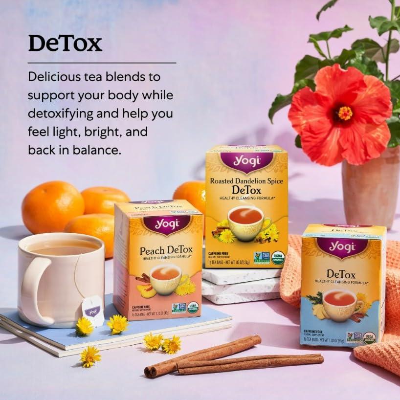 Yogi Yogi DeTox, Herbal Tea Supplement, 16-Count Tea Bags (Pack of 6) ( Value Bulk Multi-pack)