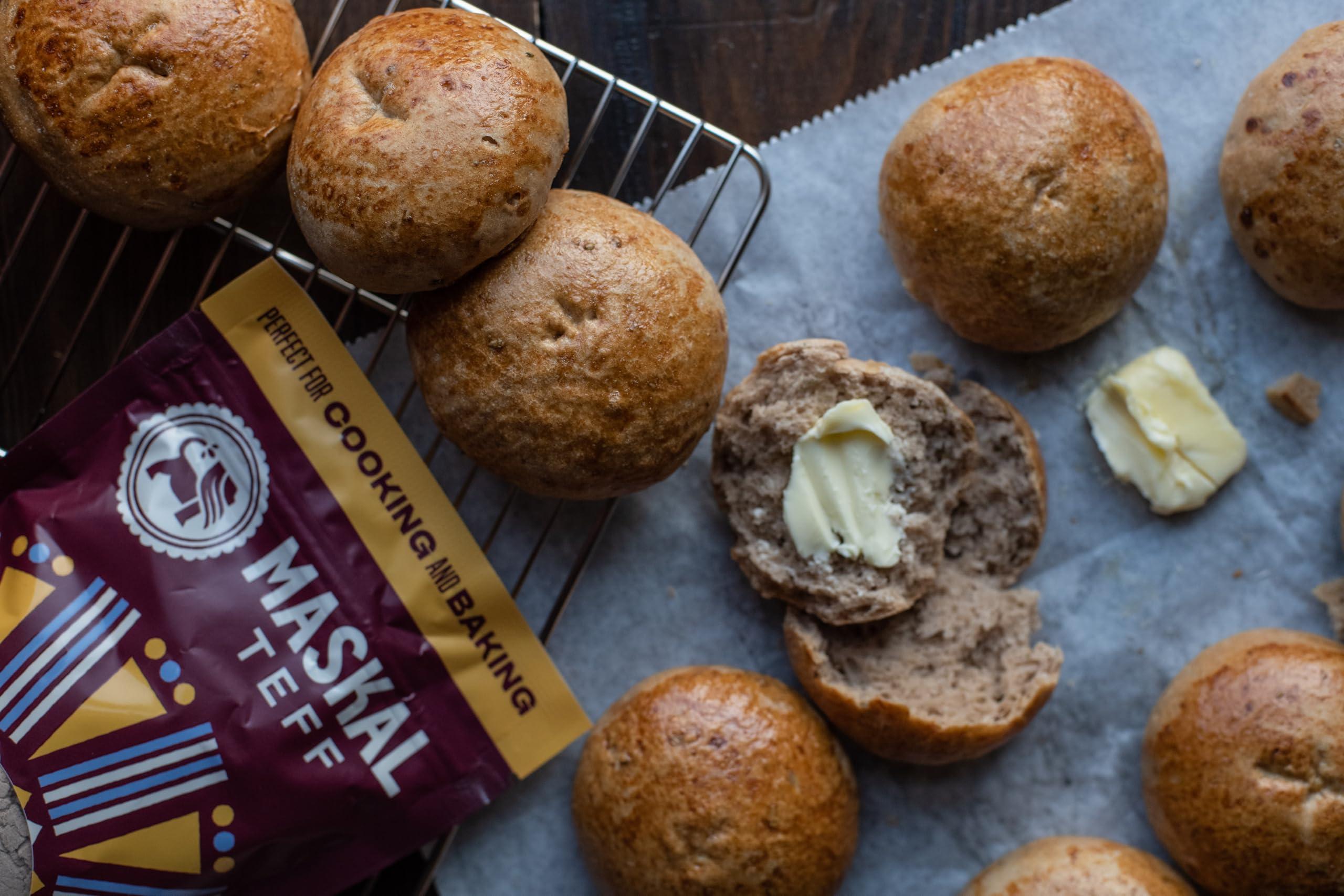 Maskal Teff Maskal Teff Organic Brown Teff Flour, 14 Ounce (6 pack)