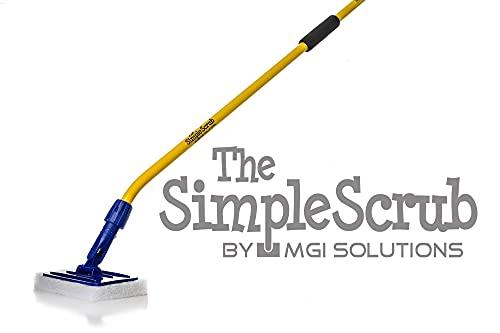 The Simple Scrub THE SIMPLE SCRUB Title + Mop Brush Cleaning Pads Refill | Clean Bathroom Tile, Kitchen, Hard to Reach Places | Dust + Dry Finish | Combo 5 Pack | 1 White, 1 Black, 1 Red, 2 Micro Fiber