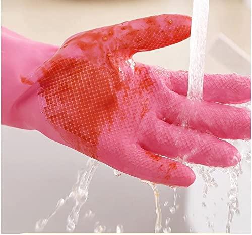 Tuklye Dishwashing Gloves - Rubber Gloves, Kitchen Gloves, Long Dish Gloves for Household Cleaning, Gardening, Utility Work Hand Protection
