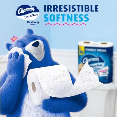Charmin Charmin Toilet Paper Ultra Soft Cushiony Touch, 30 Family Mega Rolls = 153 Regular Rolls