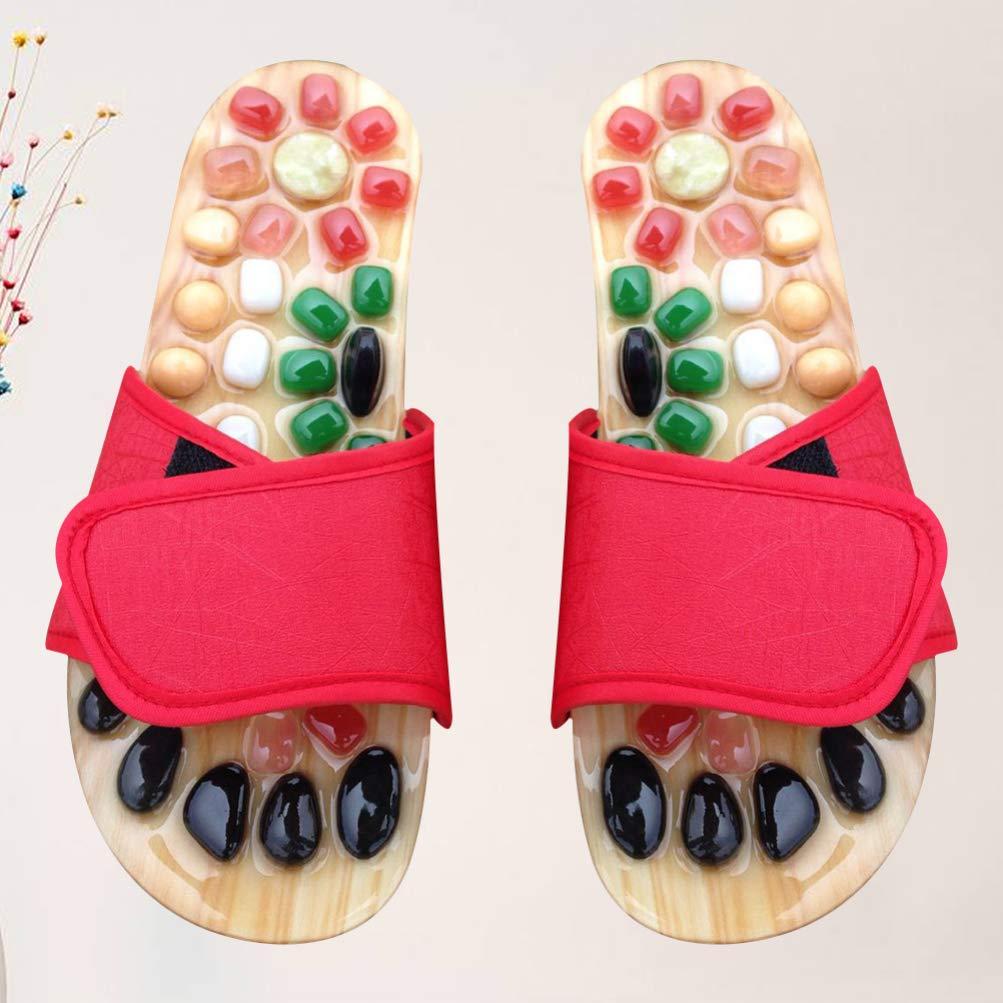 EXCEART Sandals Sandalias Therapeutic Slippers Foot Reflexology Slippers Pebble Slippers Foot Massage Slippers Massage Shoes Mens Rock Summer