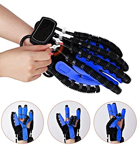 GXXZDN Rehabilitation Robot Gloves Upgrade Hemiplegia Hand Stroke Recovery Equipment with USB Chargeable and Strength Adjustment,Finger Hand Exercise Recovery Equipment (Left Hand S)