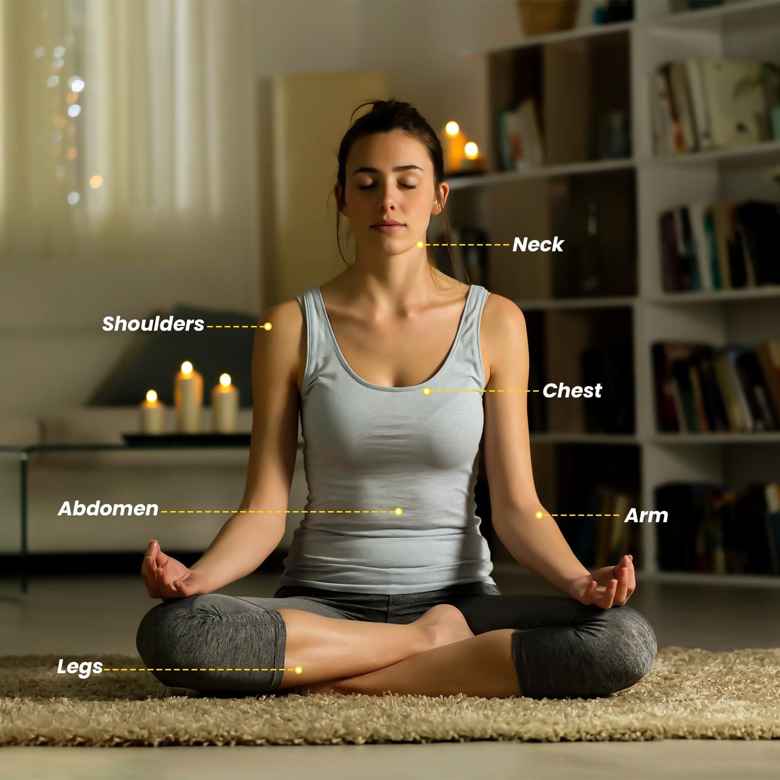 NSXAYIWE Magnetic Therapy Massage Fork, 5 Drainage Acid Pen Emotion Code Magnets, Magnetic Fork Meridians Points Massage Stick, Relaxing Body Massage Tool Healing Magnets (5)