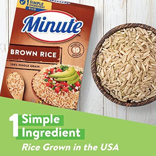 Minute Minute Brown Rice, Instant Brown Rice for Quick Meals, 28-Ounce Box