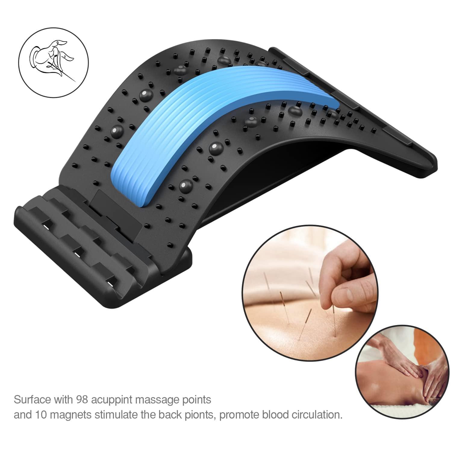PGG-bro PGG-bro Back Stretcher, Lumbar Back Cracker Board Pain Relief Device, Multi-Level Massager for Herniated Disc, Sciatica, Scoliosis, Lower and Upper Lumbar Support Stretcher
