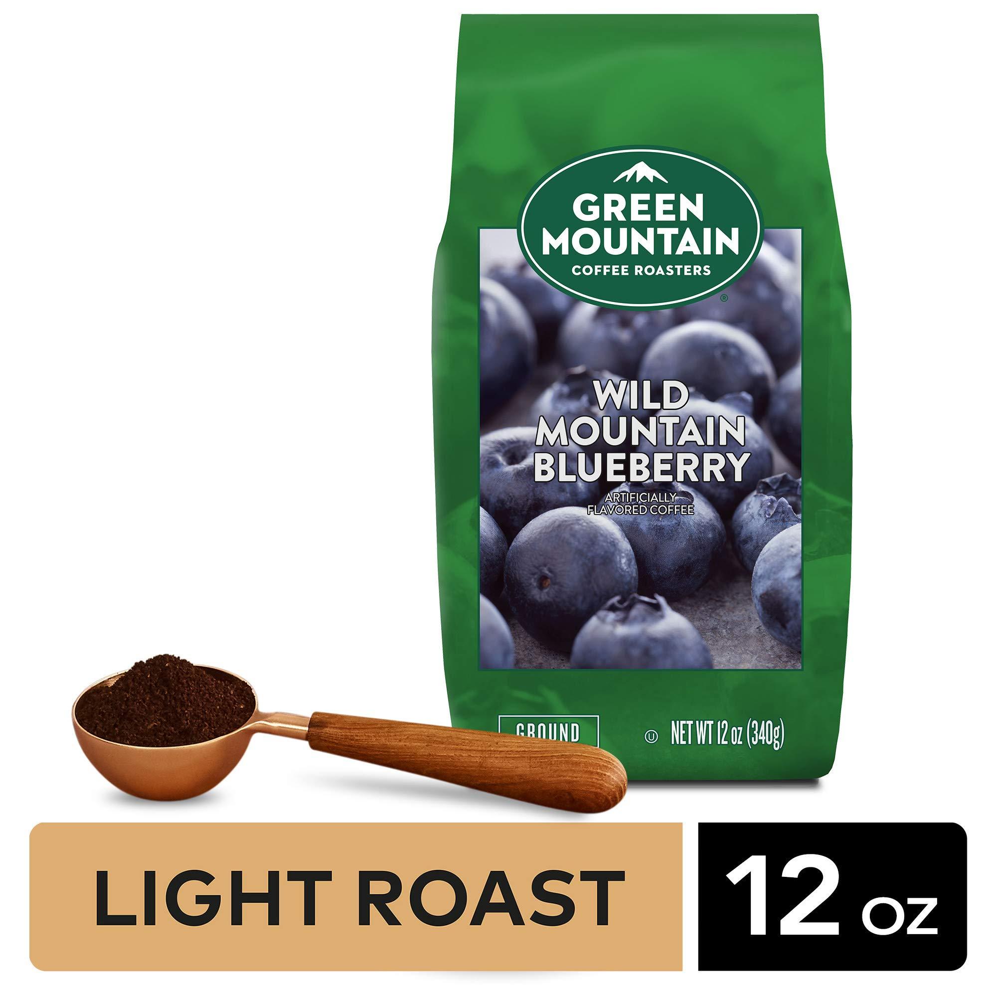 Green Mountain Coffee Roasters Green Mountain Coffee Roasters Wild Mountain Blueberry, Ground Coffee, Flavored Light Roast, Bagged 12 Oz, 1 Count (Pack of 2)