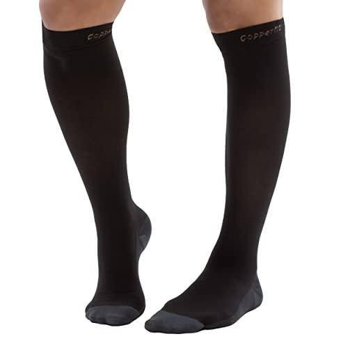 Copper Fit Copper Fit Unisex Medical Grade Compression Socks, Black, Medium