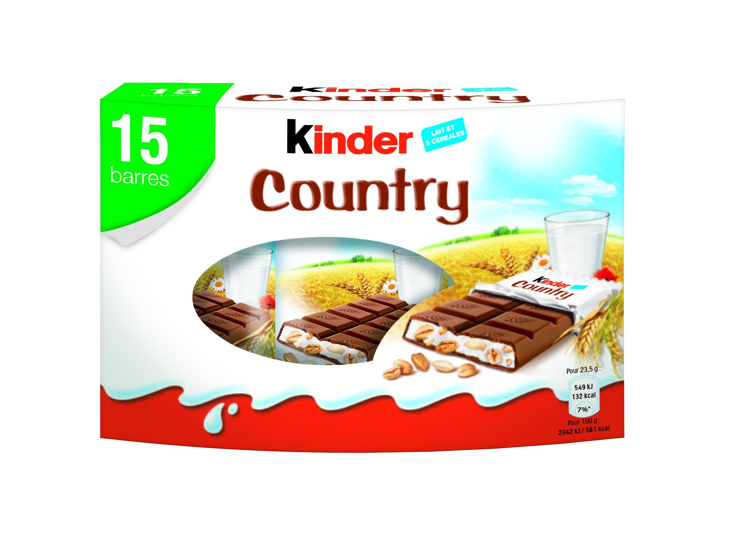 Kinder Kinder Country 15 bars pack- IMPORTED from Germany-Shipping from USA