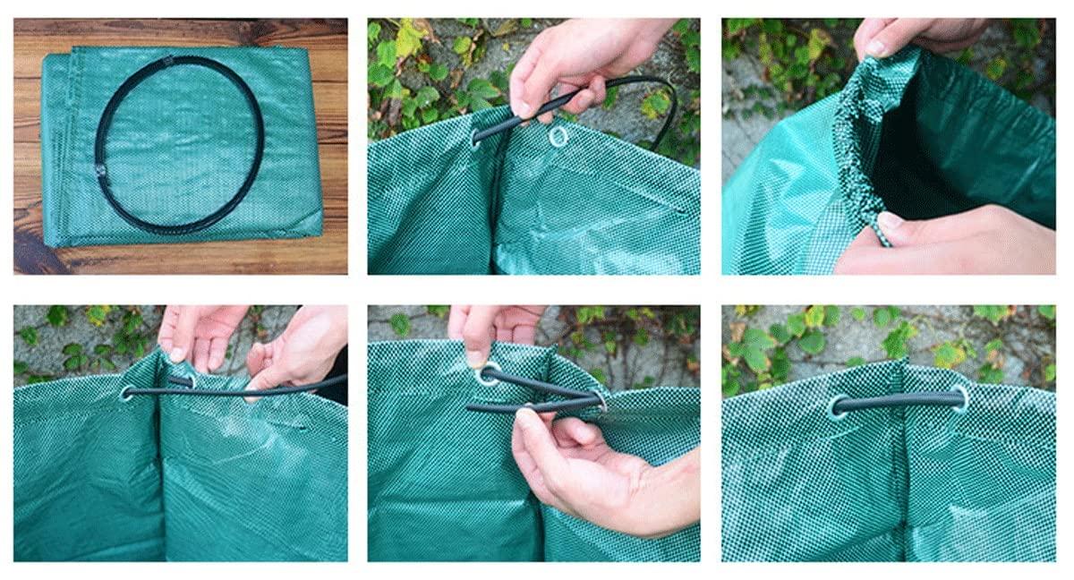 CCLONGTT CCLONGTT Camping Trash Can Lawn Garden Bags Leaf Bags Large Yard Dustpan Reusable Yard Waste Bags 32/72/80/105/132 Gallons Lawn Debris Leaf Bags Recycling Bag 4 Handles (Color : 2pcs, Size : 500L)