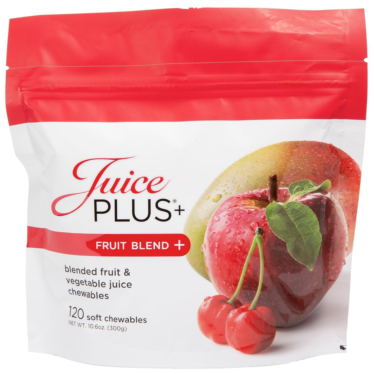 EBAT Juice Plus+ Fruit Blend Soft Chews (Chewables) - Boost Your Nutrition with 11 Fruits & Plant Ingredients - Vegan Gummy for Kids & Adults - Vitamins, Whole Food Nutrition - 1 Pouch (30 Adult Servings)