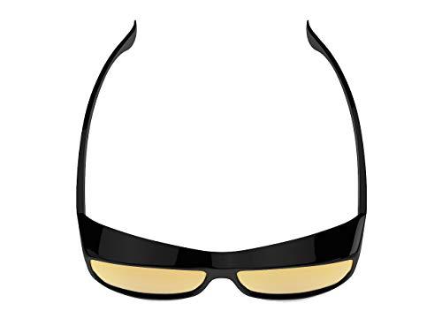 DefenderShield DefenderShield Premium Fit-Over Blue Light Blocking Glasses - Daytime - Yellow Tint to Block Harmful Blue Light from Gaming PC, Laptop and Smartphone Glare - Digital Eye Strain Protection