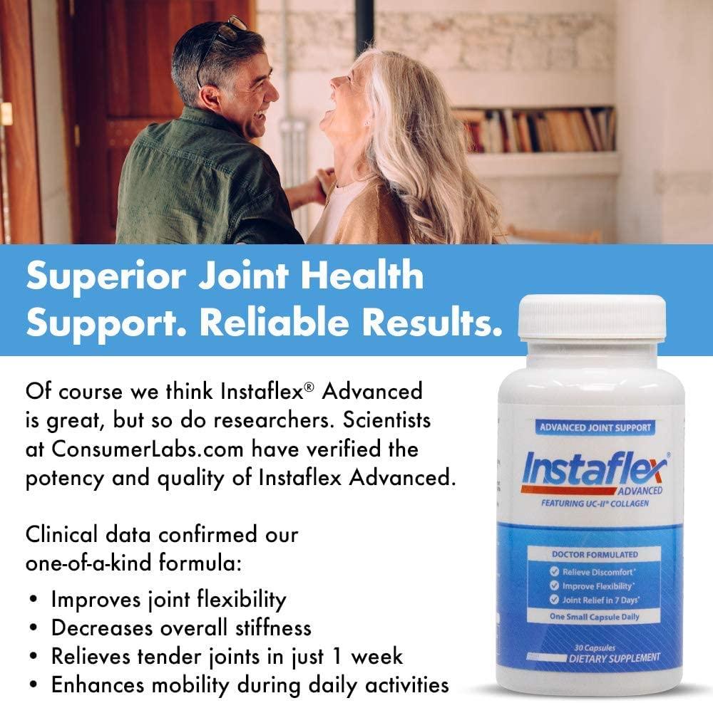 Instaflex Instaflex Advanced Joint Support Nutritional Supplement Capsule with Doctor Formulated Joint Relief Supplement, Featuring UC-II Collagen & 5 Other Joint Discomfort Fighting Ingredients, 60 Ct