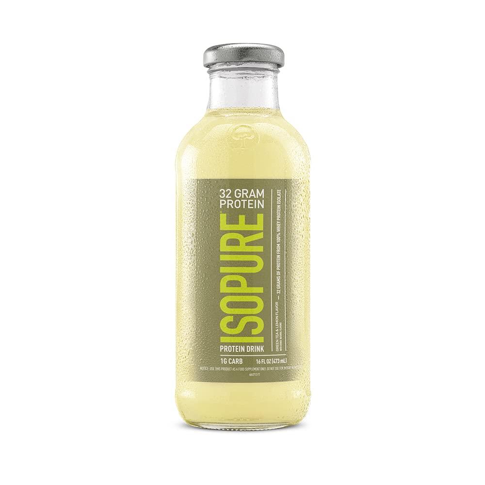Isopure Isopure Zero Carb 32g Protein Ready-to-Drink, Whey Protein Isolate, Green Tea, 16 Fl Oz (12 Bottles)