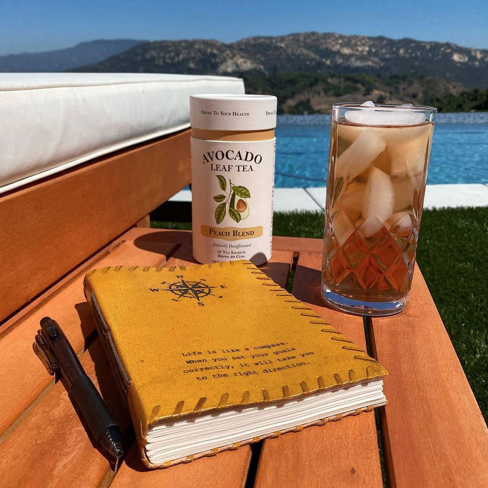 avocado leaf tea Avocado Leaf/Peach Tea - 2 Pack Naturally caffeine-free, Healthy Herbal Tea | Immune Support & Booster | Cold Brew or Hot Tea - 30 Tea Bags | 60 Servings (Sugar-Free, Gluten Free & Non-GMO)