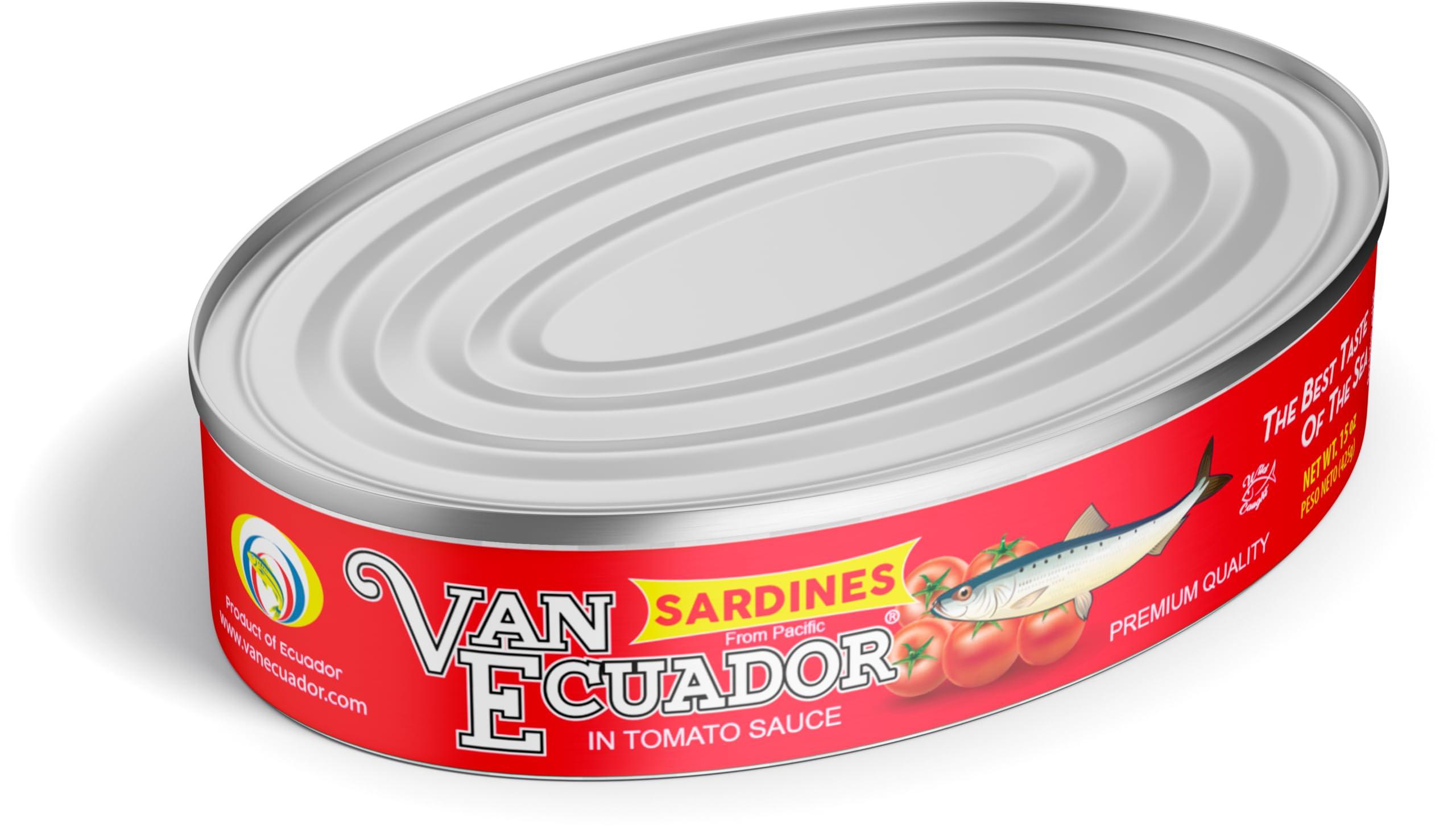 Van Ecuador Van Ecuador Oval Sardines in Tomato Sauce, 15 Oz (Pack of 6)