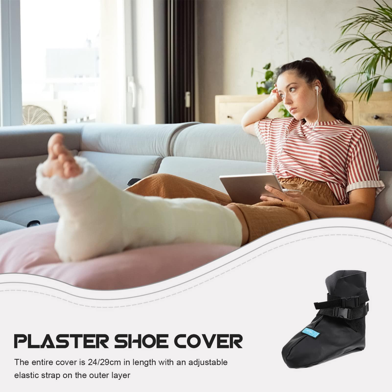 Beavorty Beavorty plaster warm shoe cover cast sock boot fracture boot cover foot supports fracture support broken toe shoes foot protectors for feet cast boot foot socks at night pu