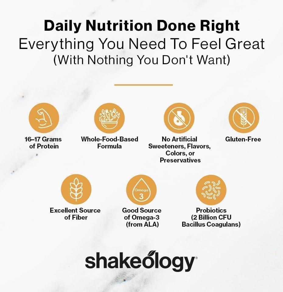 Shakeology Shakeology Sampler Pack Vegan Protein Powder, Gluten Free Superfood Protein Shake with Supergreens, Probiotics for Gut Health, Adaptogens, Vitamins, 16g Plant Protein per Serving
